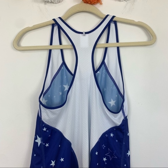 Old Navy Mesh Americana Pattern Royal Blue White Tank Top Size Small - Picture 6 of 10